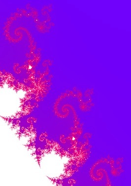 The constant K=-0.8+0.156i plotted on an image of the Mandelbrot set.